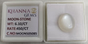 6.10/CT Moon Stone with Govt. Lab Certificate