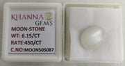 6.15/CT Moon Stone with Govt. Lab Certificate
