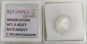 5.45/CT Moon Stone with Govt. Lab Certificate