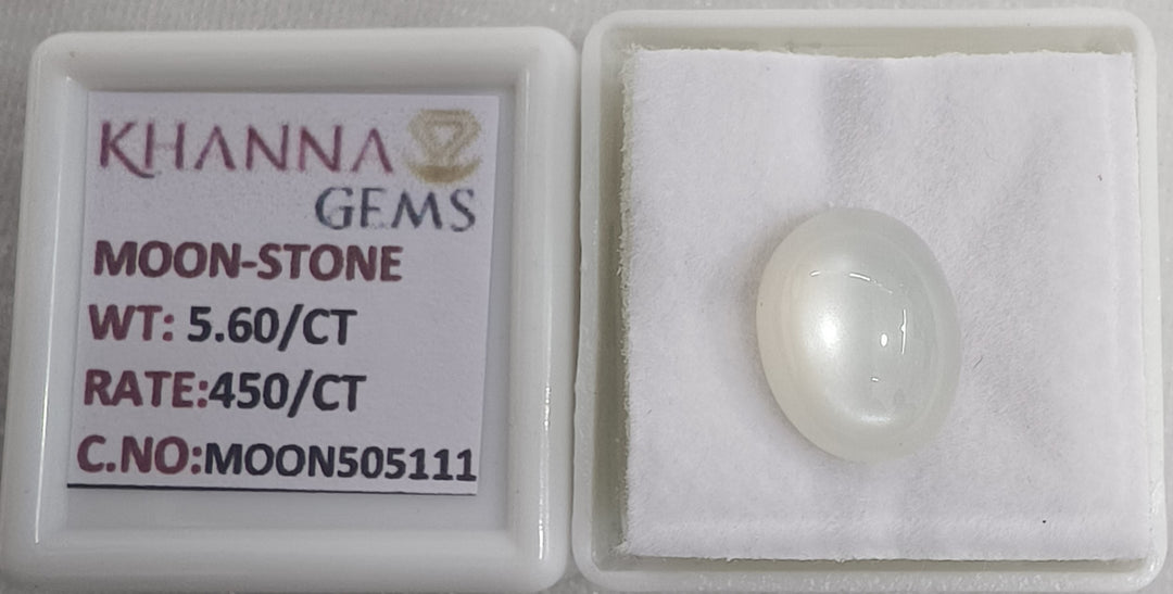 5.60/CT Moon Stone with Govt. Lab Certificate