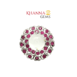 Load image into Gallery viewer, 5.25/GM  MOON STONE RUBY RING Earrings - G0575