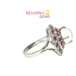 Load image into Gallery viewer, 5.25/GM  MOON STONE RUBY RING Earrings - G0575