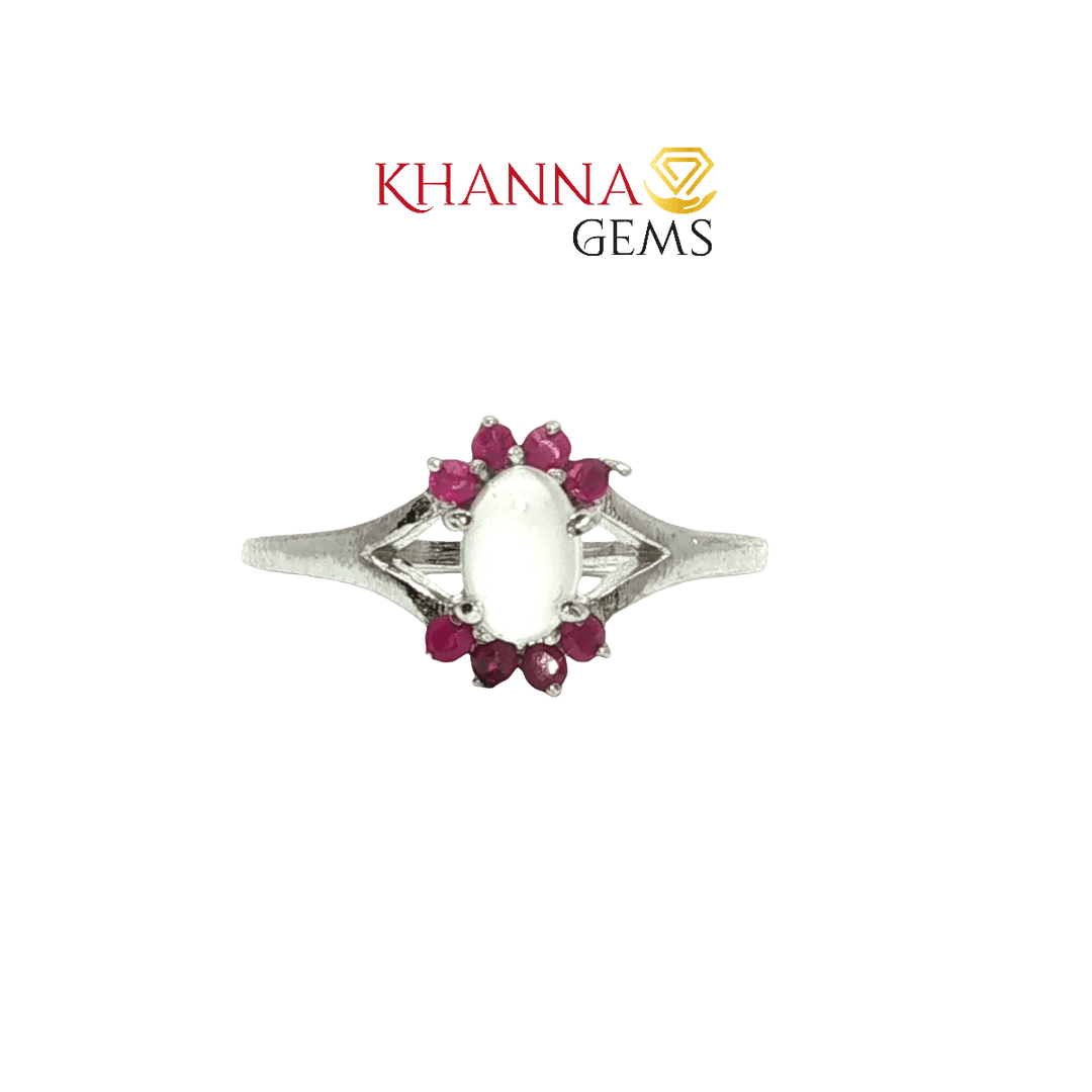 2.00/GM  MOON STONE RUBY RING Earrings - G0577