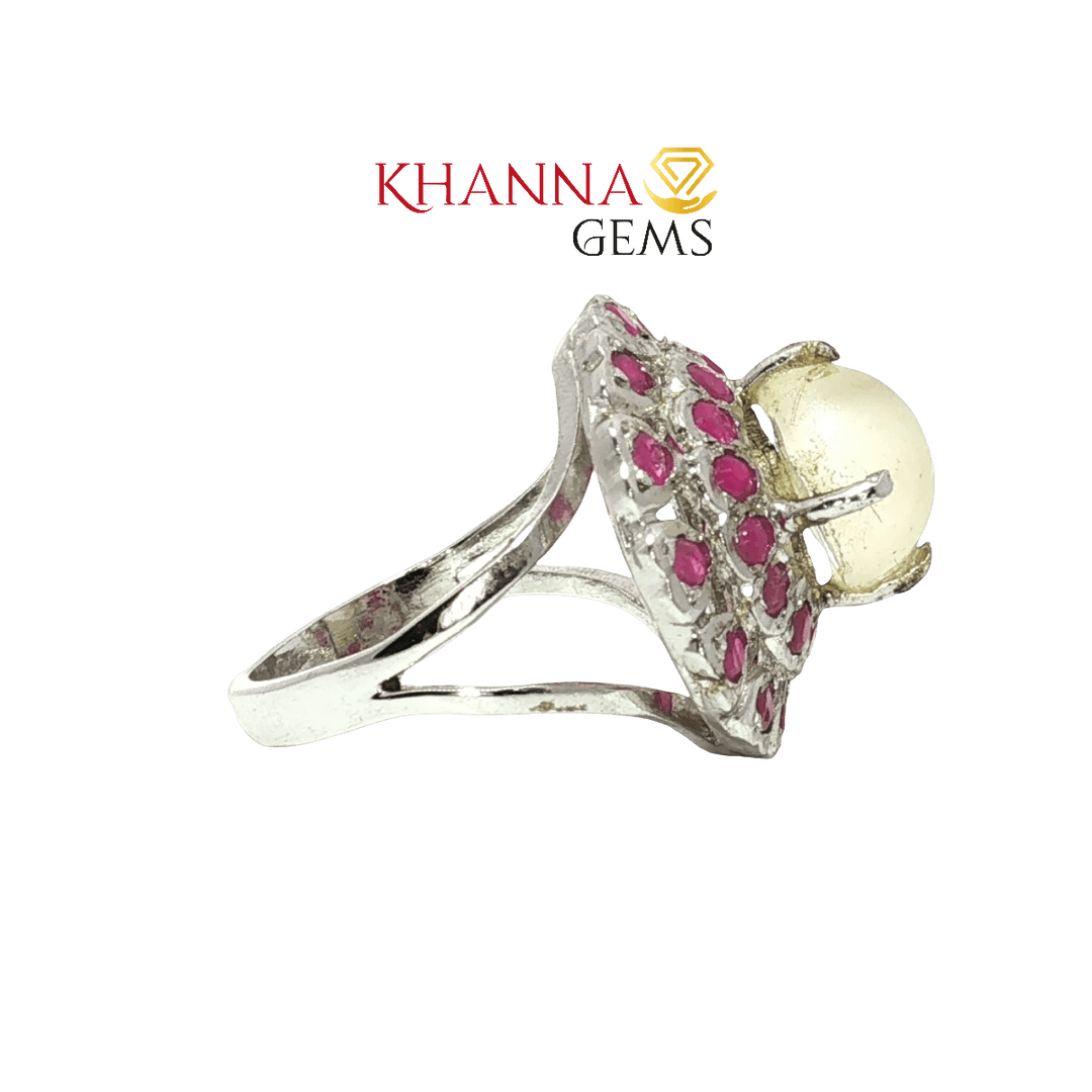 5.21/GM  MOON STONE RUBY RING Earrings - G0578