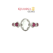1.88/GM  MOON STONE RUBY RING Earrings - G0579