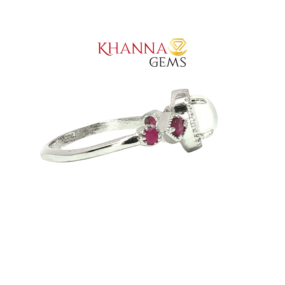 1.88/GM  MOON STONE RUBY RING Earrings - G0579