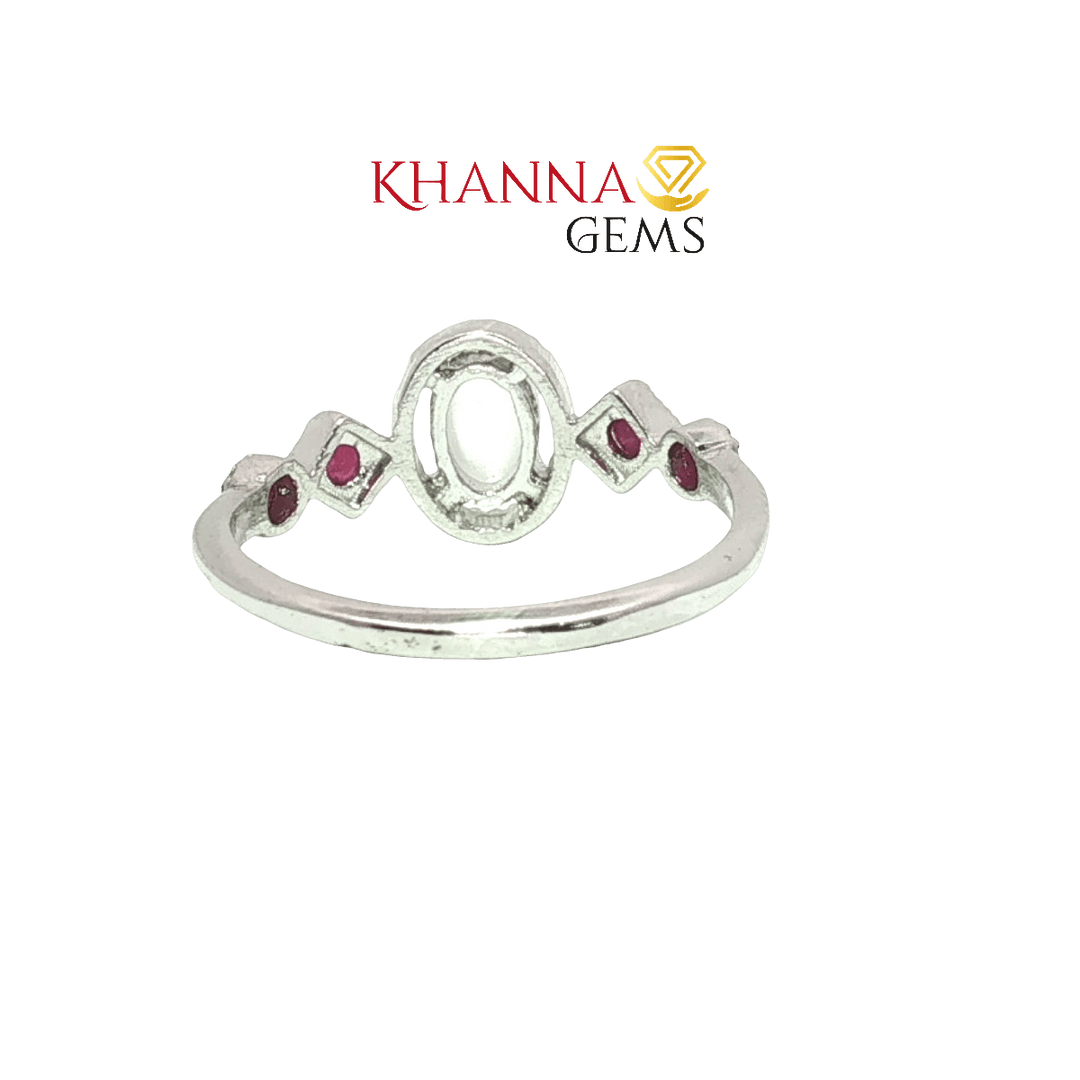 1.88/GM  MOON STONE RUBY RING Earrings - G0579