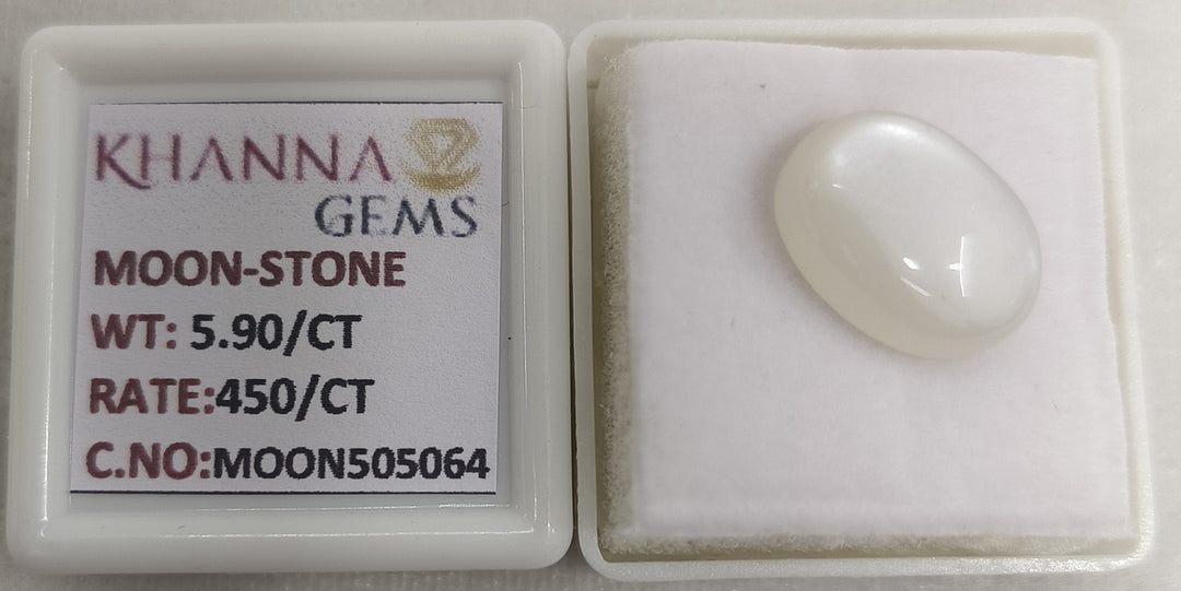 5.90/CT Moon Stone with Govt. Lab Certificate