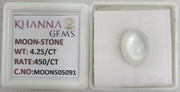 4.25/CT Moon Stone with Govt. Lab Certificate