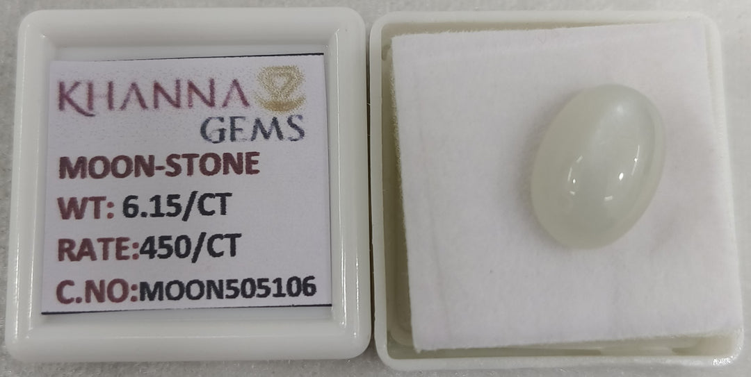 6.15/CT Moon Stone with Govt. Lab Certificate (450)