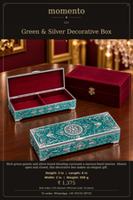 Load image into Gallery viewer, Green &amp; Silver Decorative Box