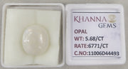 5.68/CT Natural Opal with Govt. Lab Certificate-11006D44493