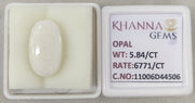 5.84/CT Natural Opal with Govt. Lab Certificate-11006D44506