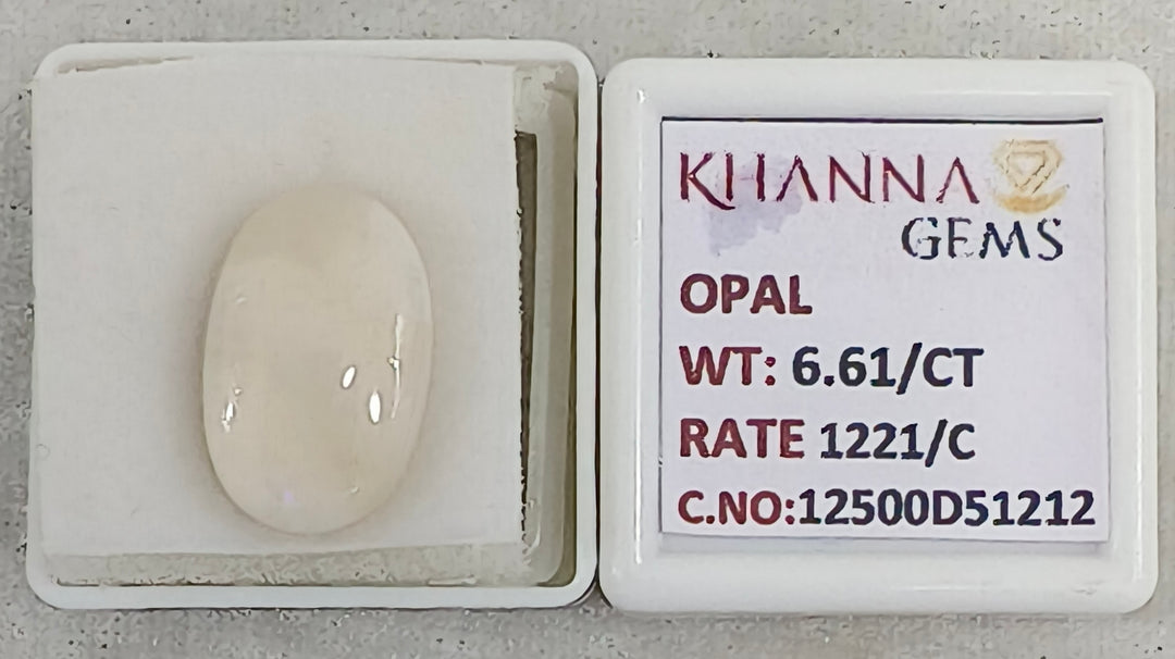 6.61/CT Natural FIRE OPAL with Govt. Lab Certificate-12500D51212