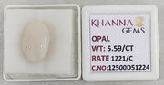 5.59/CT Natural FIRE OPAL with Govt. Lab Certificate-12500D51224