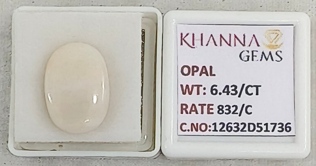 6.43/CT Natural FIRE OPAL with Govt. Lab Certificate-12632D51736