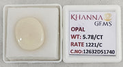 5.78/CT Natural FIRE OPAL with Govt. Lab Certificate-12632D51740