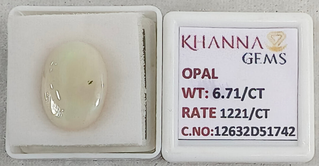 6.71/CT Natural FIRE OPAL with Govt. Lab Certificate-12632D51742
