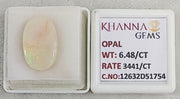 6.48/CT Natural FIRE OPAL with Govt. Lab Certificate-12632D51754