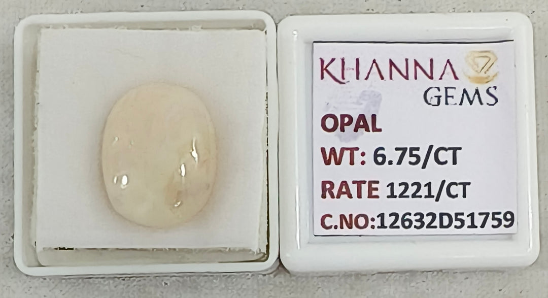 6.75/CT Natural FIRE OPAL with Govt. Lab Certificate-12632D51759