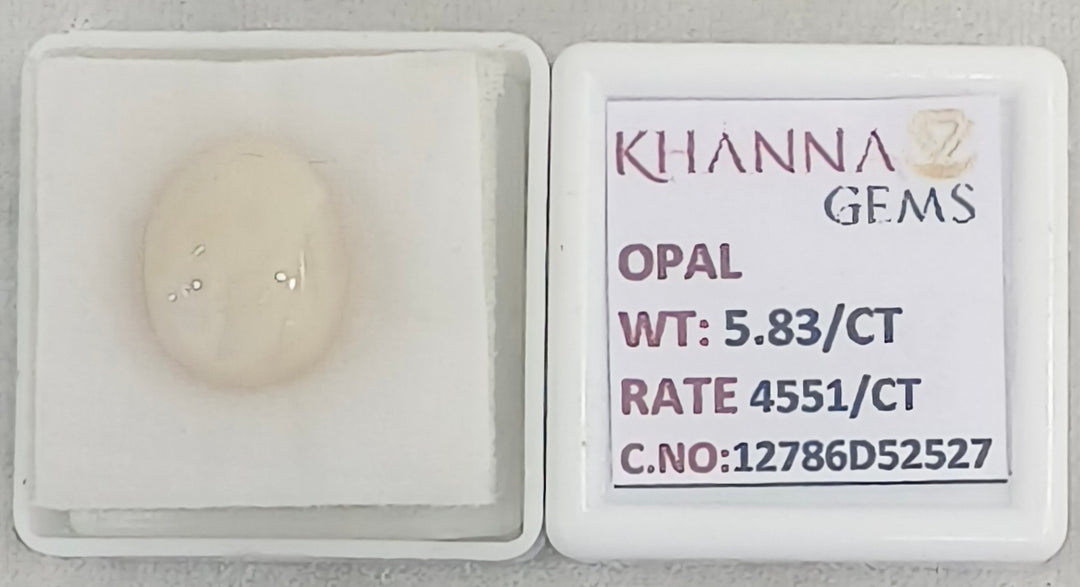 5.83/CT Natural FIRE OPAL with Govt. Lab Certificate - 12786D52527