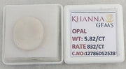 5.82/CT Natural FIRE OPAL with Govt. Lab Certificate - 12786D52528