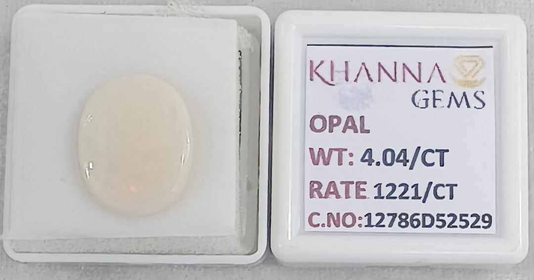4.04/CT Natural FIRE OPAL with Govt. Lab Certificate - 12786D52529
