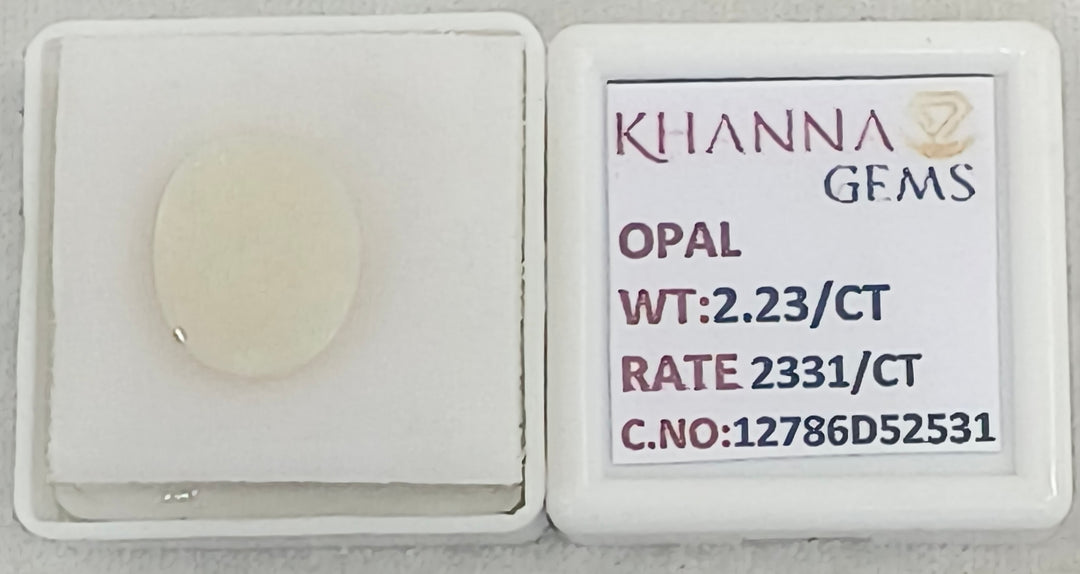 2.23/CT Natural FIRE OPAL with Govt. Lab Certificate - 12786D52531