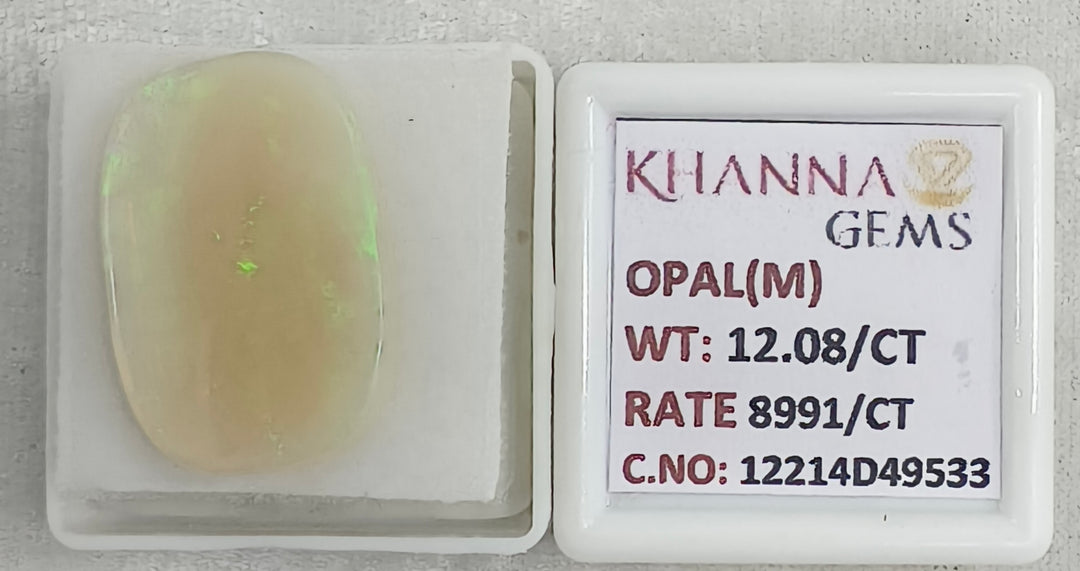 12.08/CT Natural Opal with Govt. Lab Certificate-12214D49533