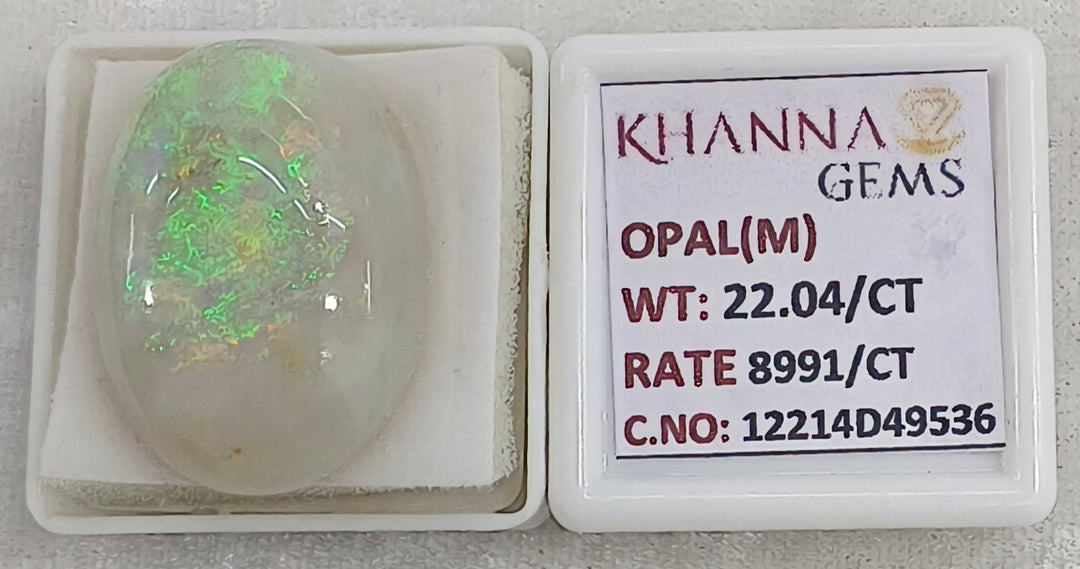 22.04/CT Natural Opal with Govt. Lab Certificate-12214D49536