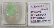 22.04/CT Natural Opal with Govt. Lab Certificate-12214D49536