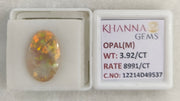 3.92/CT Natural Opal with Govt. Lab Certificate-12214D49537