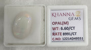 6.6/CT Natural Opal with Govt. Lab Certificate-12214D49551