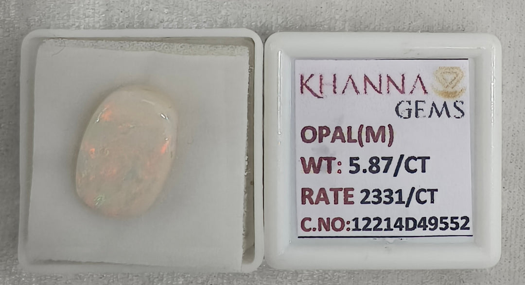 5.87/CT Natural Opal with Govt. Lab Certificate-12214D49552