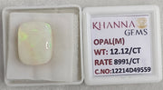 12.12/CT Natural Opal with Govt. Lab Certificate-12214D49559