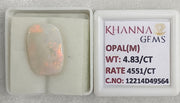 4.83/CT Natural FIRE OPAL with Govt. Lab Certificate-12214D49564