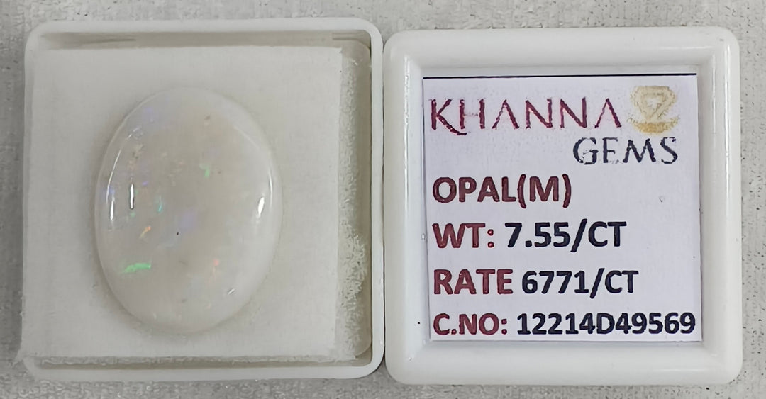 7.55/CT Natural FIRE OPAL with Govt. Lab Certificate-12214D49569