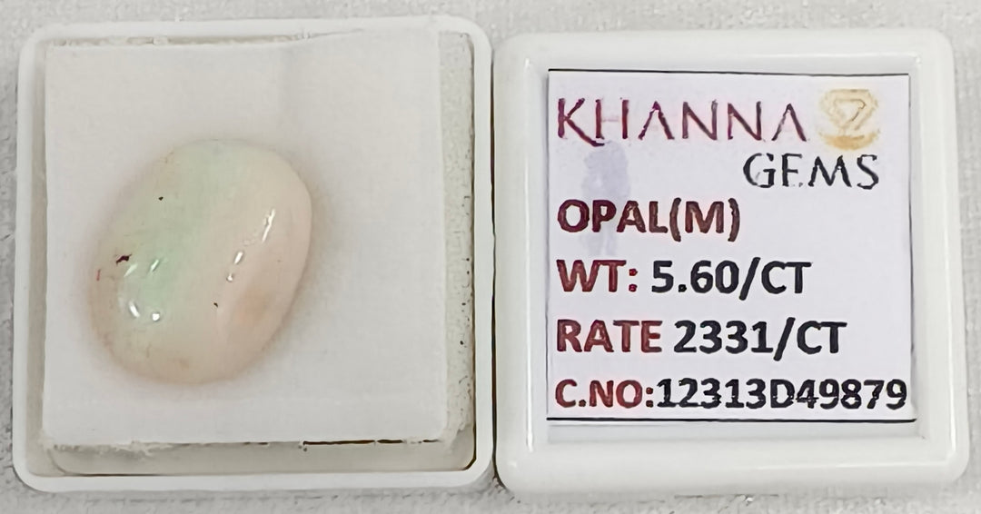 5.6/CT Natural FIRE OPAL with Govt. Lab Certificate-12313D49879