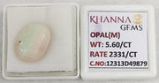 5.6/CT Natural FIRE OPAL with Govt. Lab Certificate-12313D49879