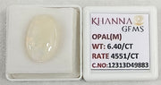 6.4/CT Natural FIRE OPAL with Govt. Lab Certificate-12313D49883