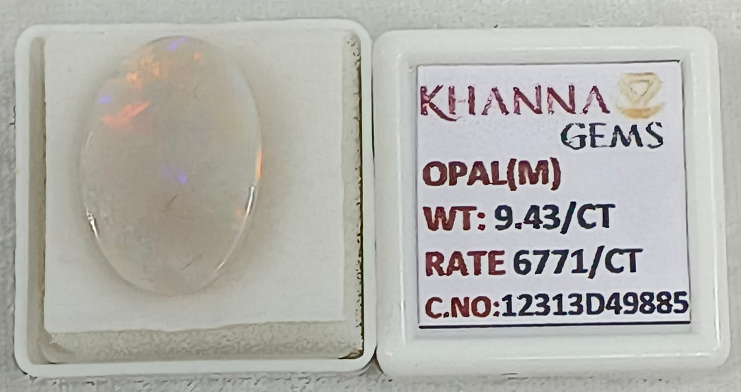 9.43/CT Natural FIRE OPAL with Govt. Lab Certificate-12313D49885