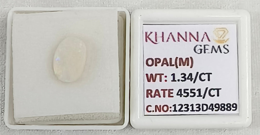 1.34/CT Natural FIRE OPAL with Govt. Lab Certificate-12313D49889