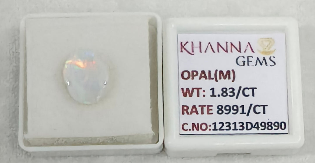 1.83/CT Natural FIRE OPAL with Govt. Lab Certificate-12313D49890