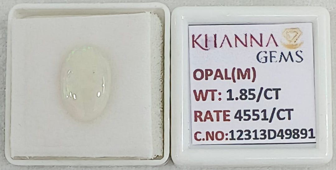 1.85/CT Natural FIRE OPAL with Govt. Lab Certificate-12313D49891