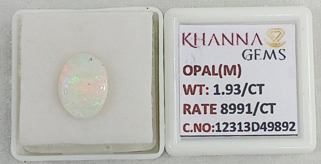 1.93/CT Natural FIRE OPAL with Govt. Lab Certificate-12313D49892