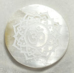 Load image into Gallery viewer, Om Selenite Charging Plate (2)
