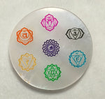 Load image into Gallery viewer, Om Selenite Charging Plate (3)
