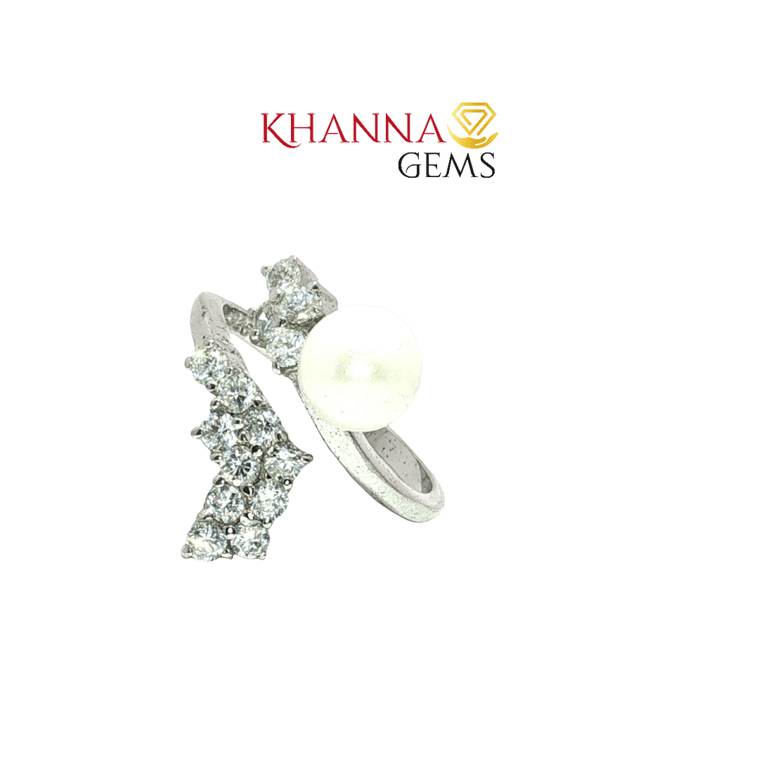 4.90/GM  PEARL ZIRCON RING Earrings - G0670
