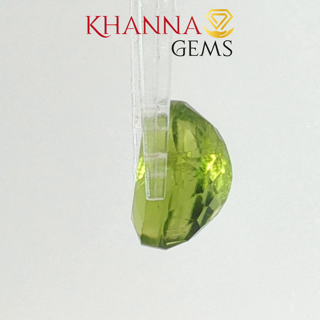 6.60/CT Natural Peridot Stone With Govt. Lab Certificate-7987D31853