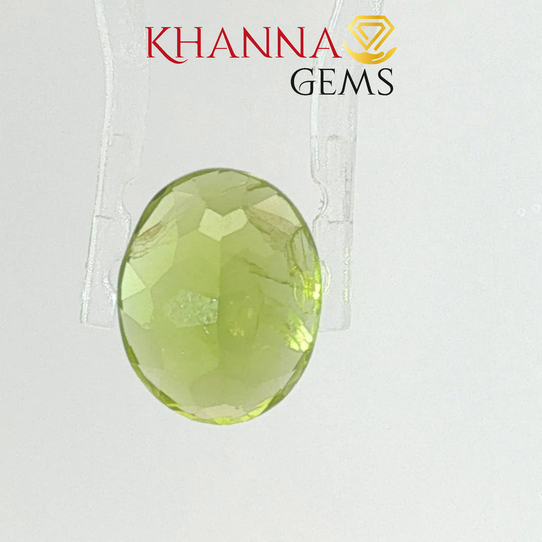6.60/CT Natural Peridot Stone With Govt. Lab Certificate-7987D31853